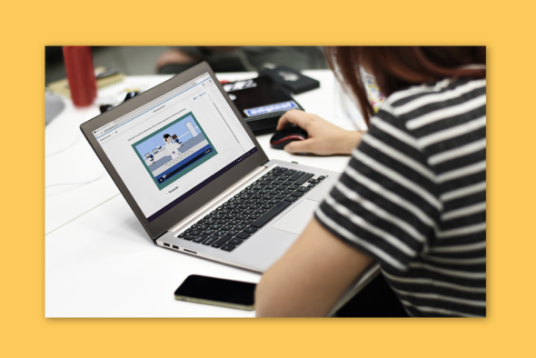 CPD resources on a laptop screen